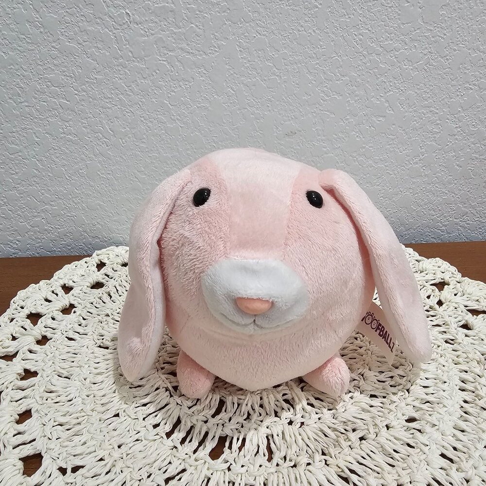 Goof‎ Ballz Pink Bunny Rabbit Round 6" Plush Stuffed Animal Plushie